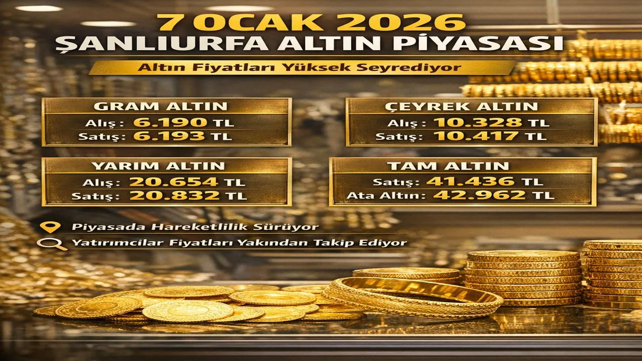 7 Ocak 2026 Şanlıurfa Altın Piyasası