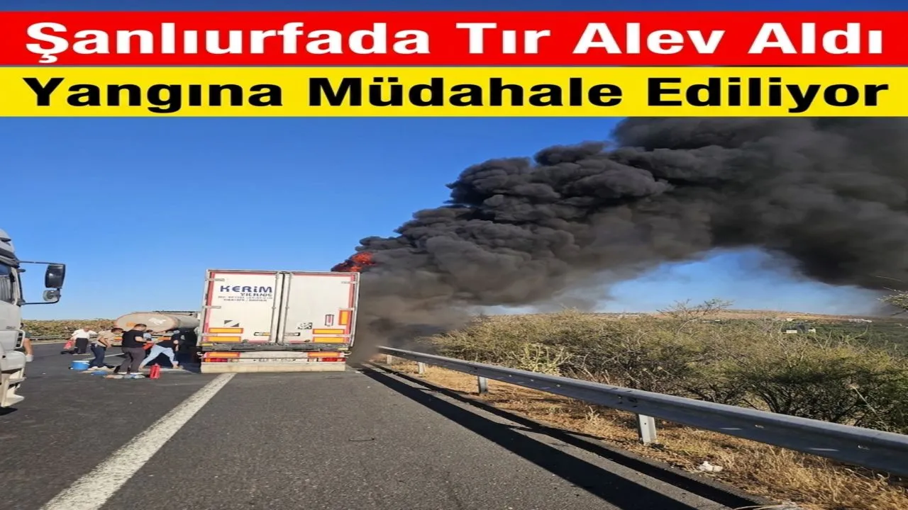 Şanlıurfada Tır Yangını