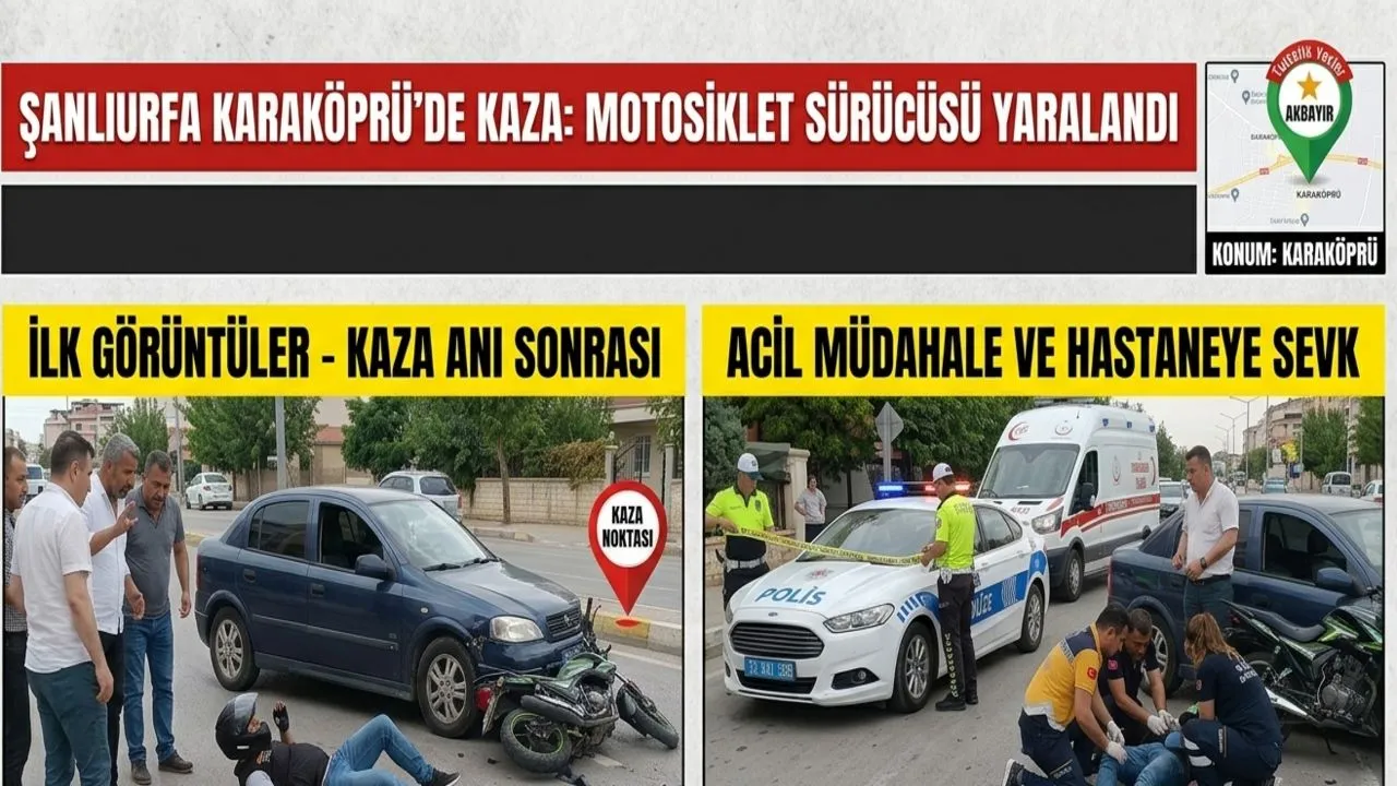 Karaköprü de Motosiklet Kazası