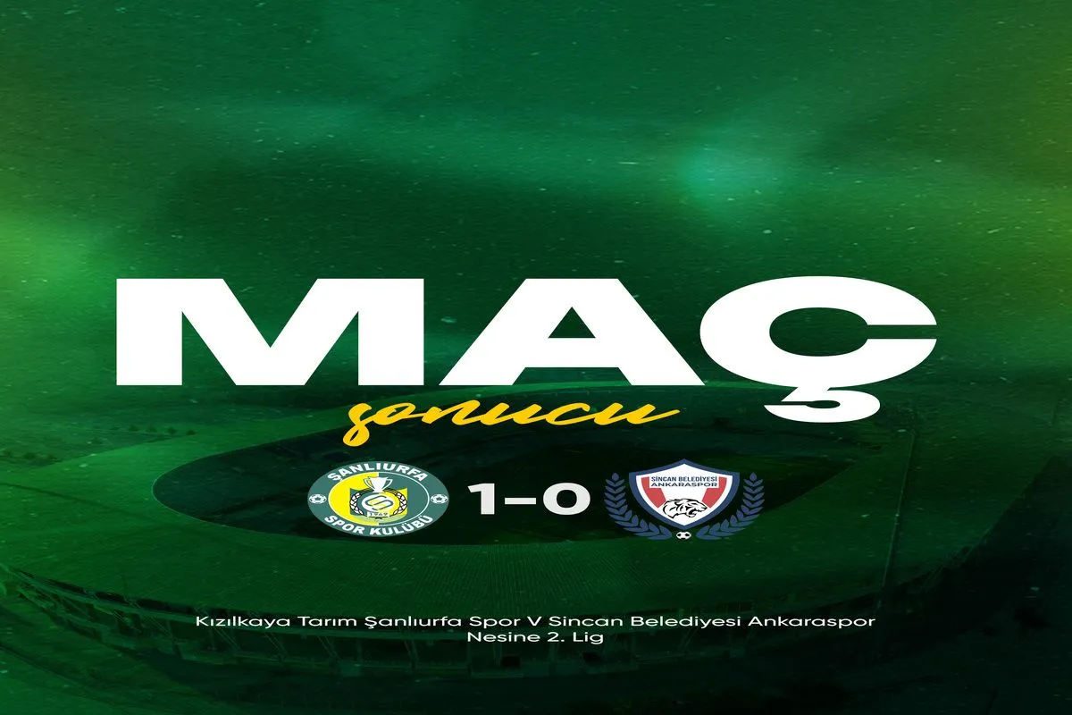 Şanlıurfaspor sezona 3 puanla başladı Ankaraspor’u tek golle geçti!