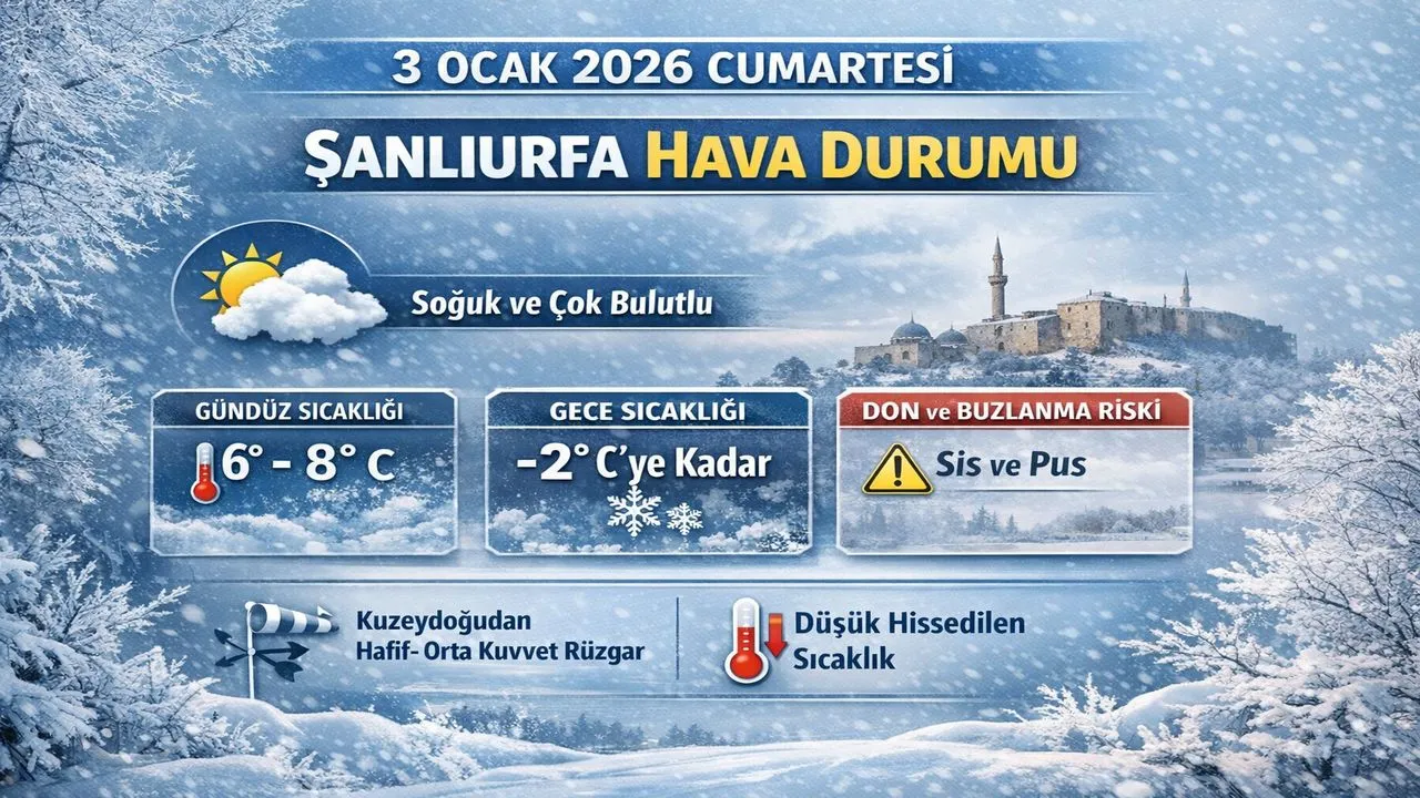 Şanlıurfa’da Hava Sıfırın Altına Düştü