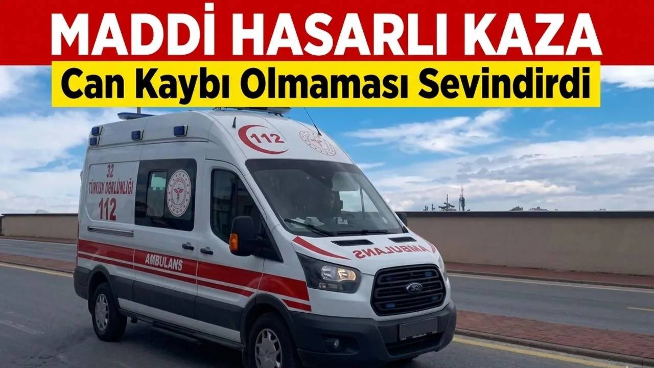 TRAFİK KAZASI MADDİ HASAR MEYDANA GELDİ