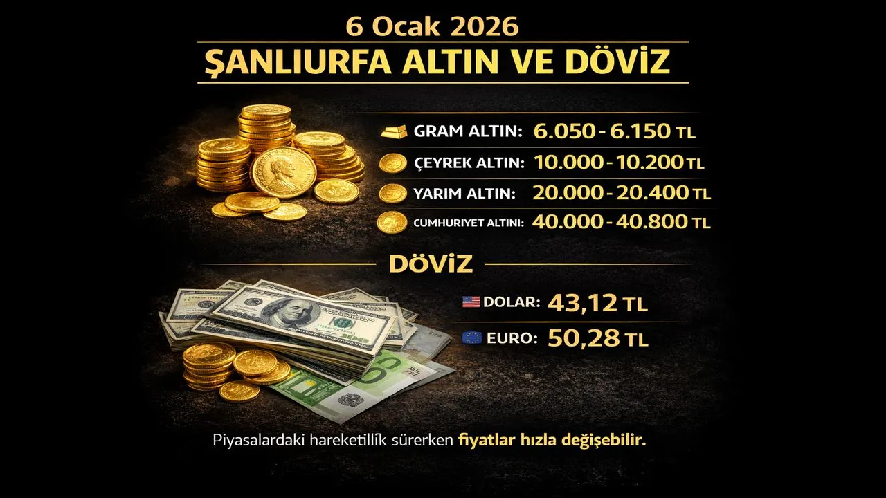 Şanlıurfa Altın ve Döviz Piyasası