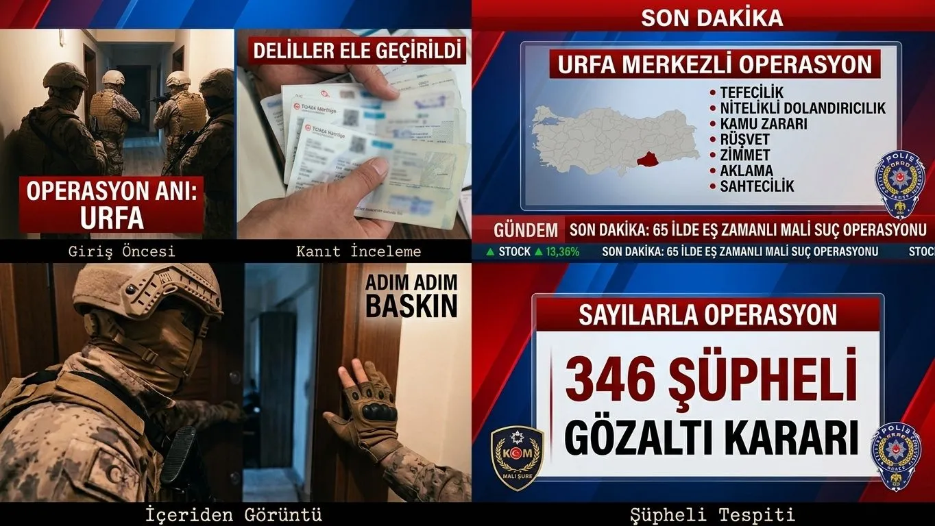 Şanlıurfa’da Mali Suç Örgütlerine Dev Operasyon