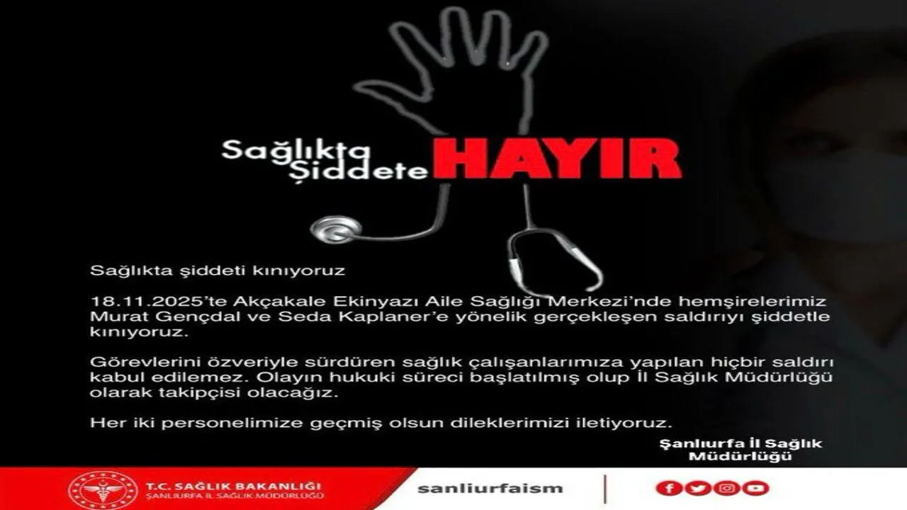 AKÇAKALE’DE SAĞLIK ÇALIŞANLARINA ŞİDDET