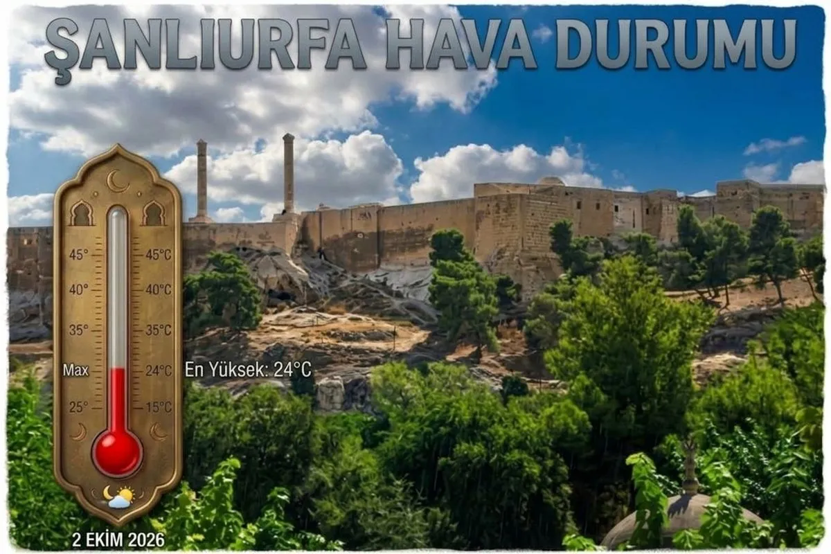 Şanlıurfa’da 2 Ekim Hava Durumu