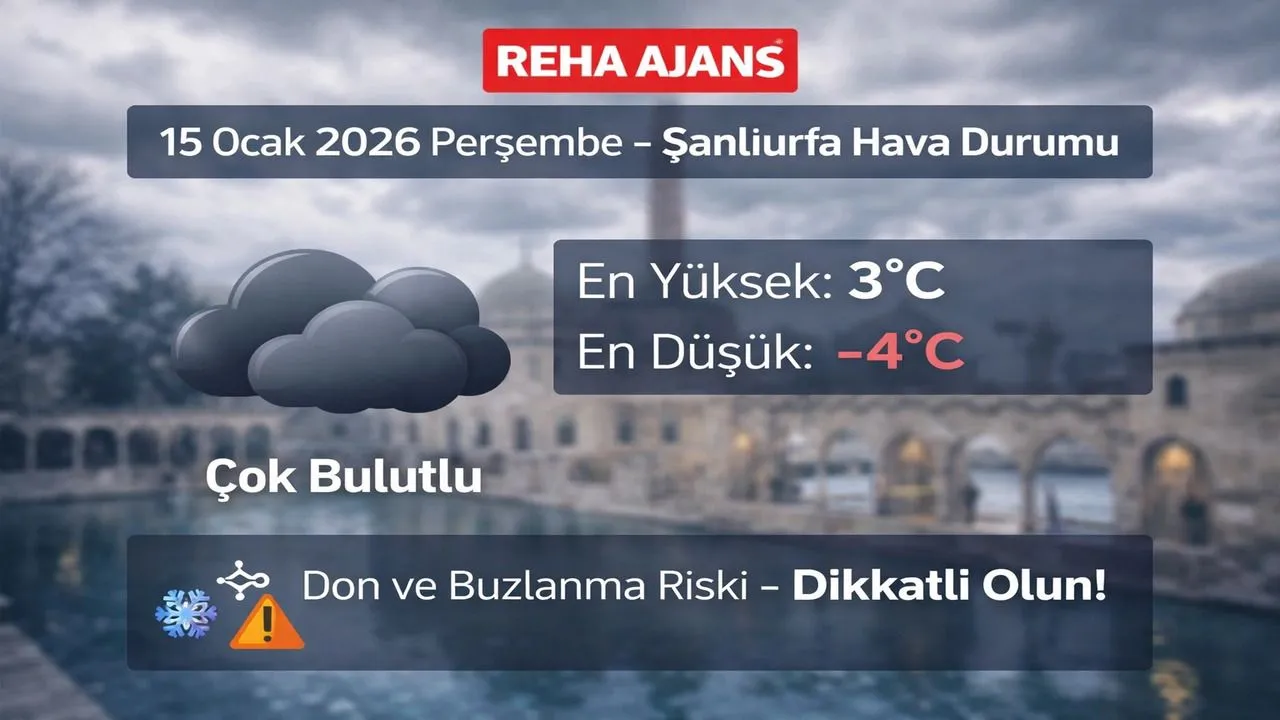 15 Ocak 2026 Perşembe Şanlıurfa Hava Durumu