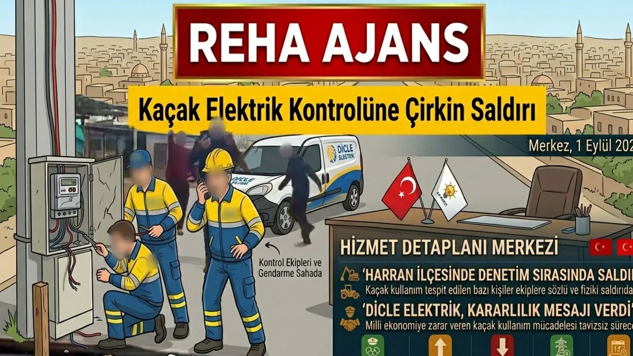 Şanlıurfada Kaçak Elektrik Denetiminde Ekiplere Çirkin Saldırı