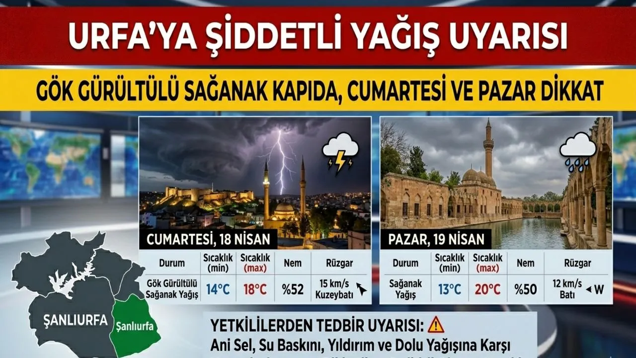  Gök Gürültülü Sağanak Yağış Mesajı