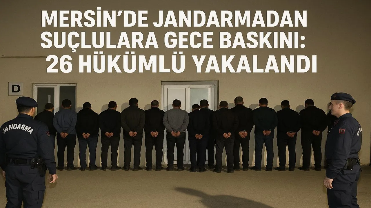 Mersin’de Jandarmadan Suçlulara Gece Baskını 26 Hükümlü Yakalandı
