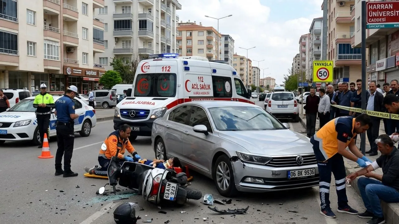 HALİLİYE DE TRAFİK KAZASI