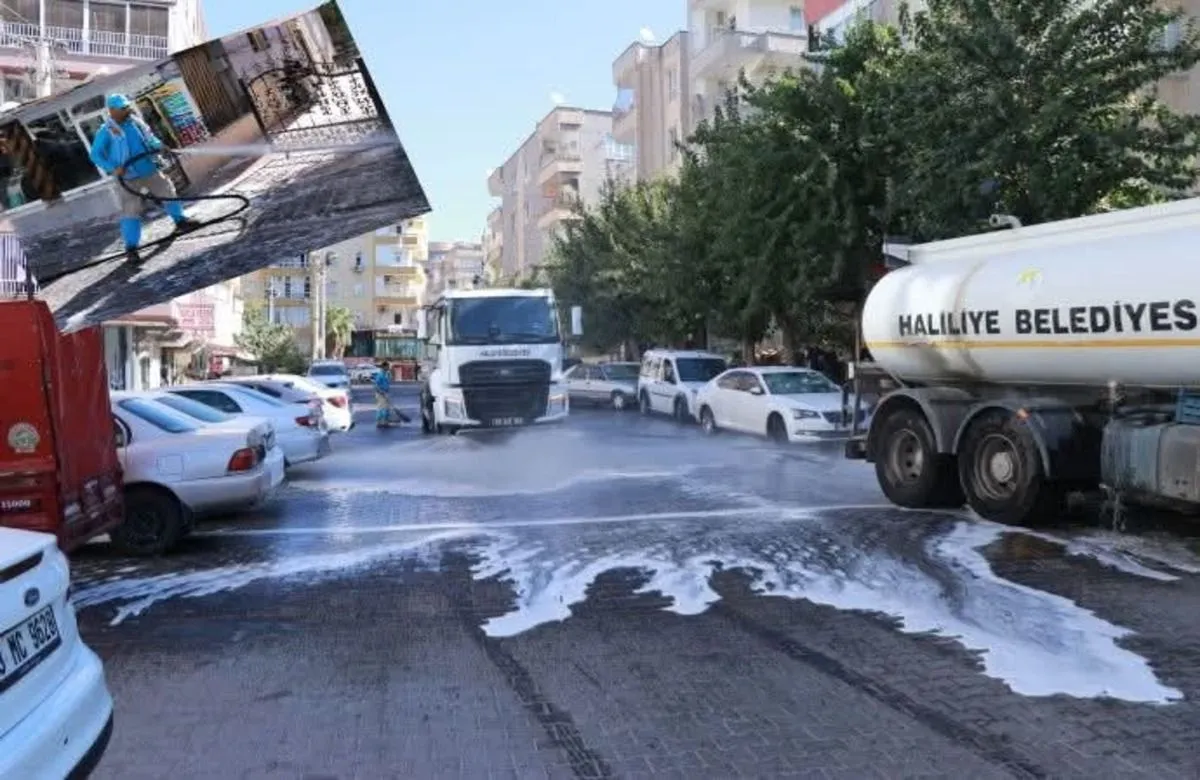 HALİLİYE BELEDİYESİNDEN HİJYEN SEFERBERLİĞİ