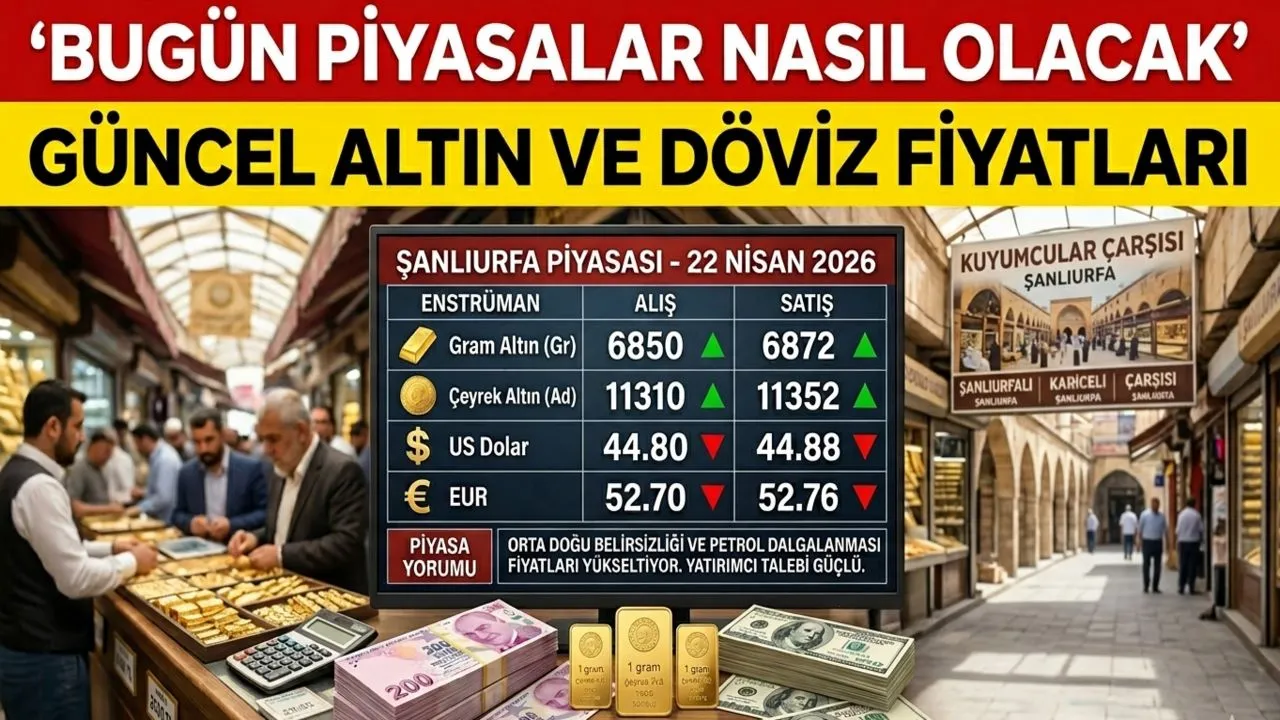 Şanlıurfada Altın ve Döviz Piyasası