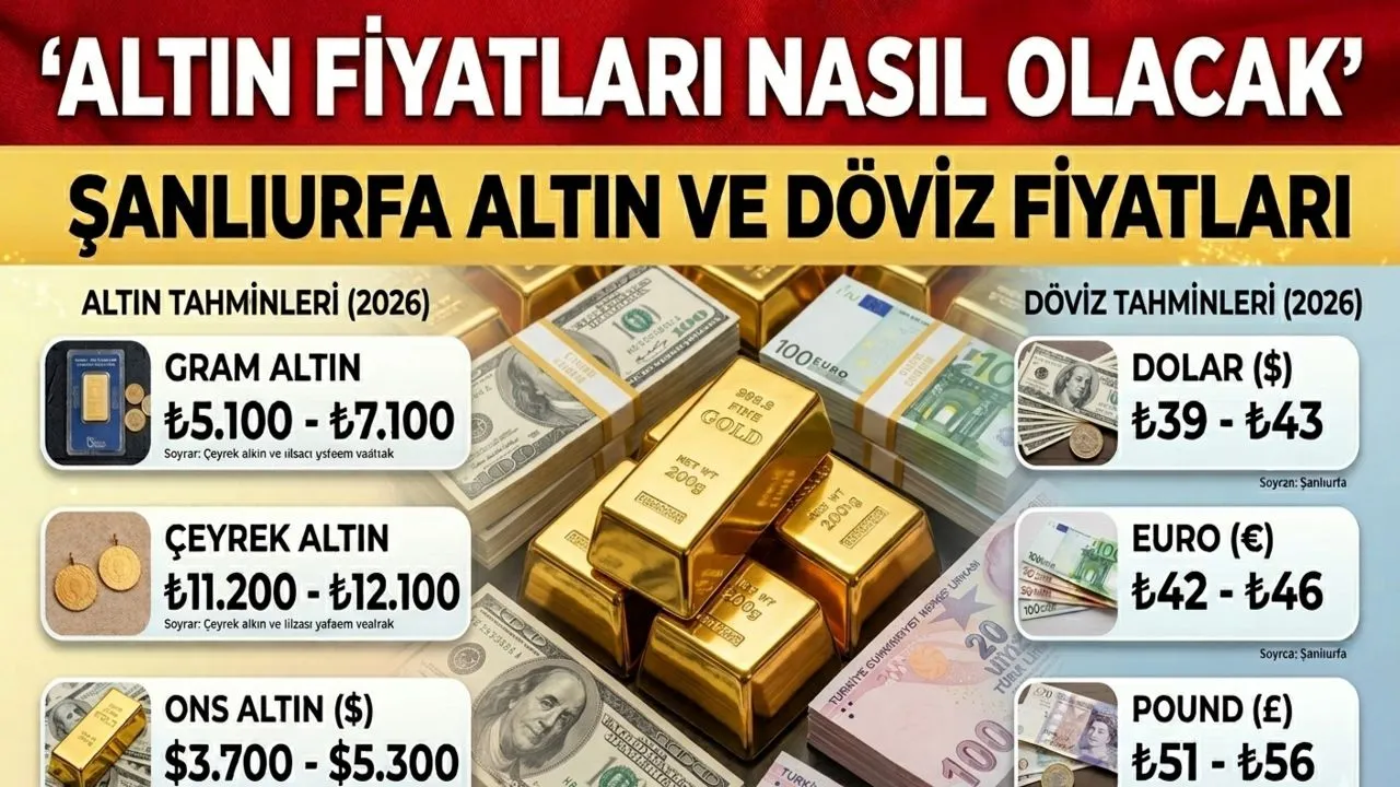 Şanlıurfa Altın ve Döviz Piyasasında Hafta Sonu Hareketliliği