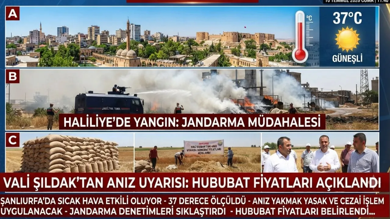 ŞANLIURFADA SICAK GÜNLER VE ANIZ UYARISI