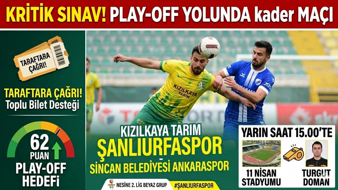 Şanlıurfaspor İçin Kader Günü